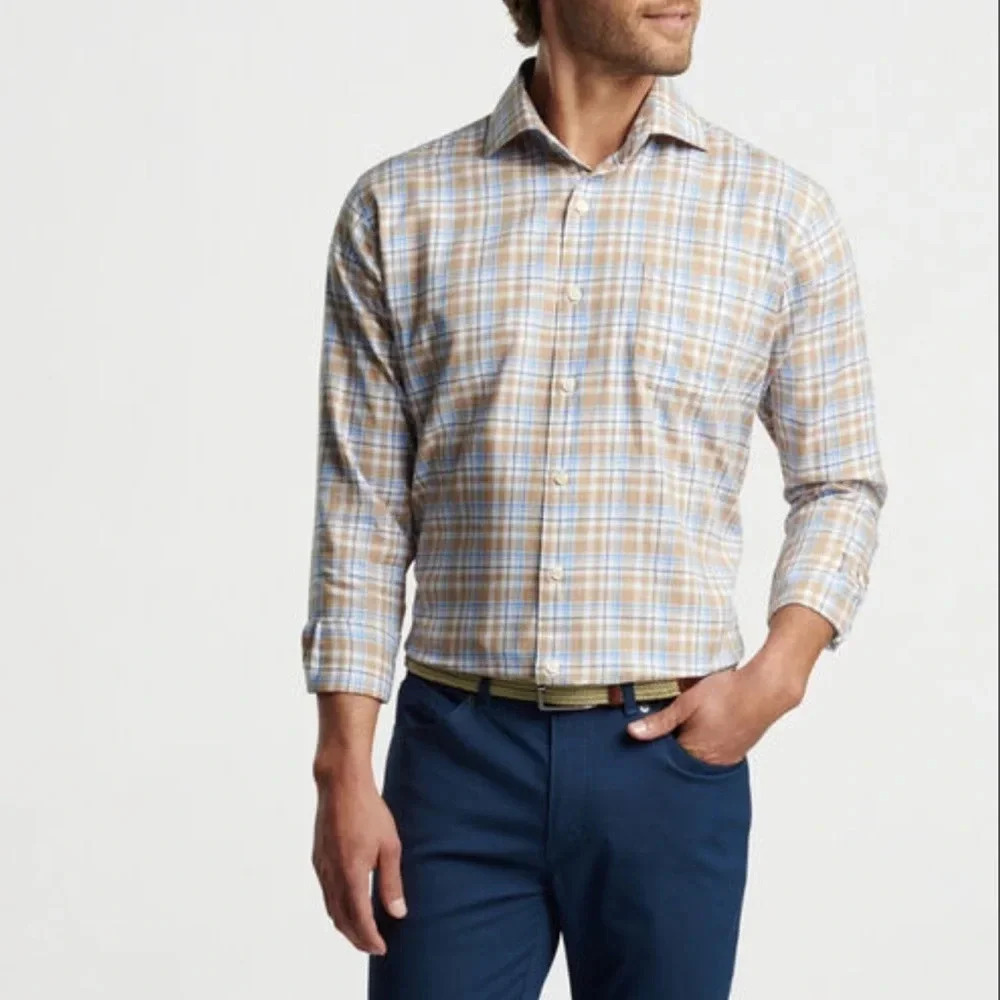 Peter Millar Cotton Sport Shirt work wear business casual breathable  quality